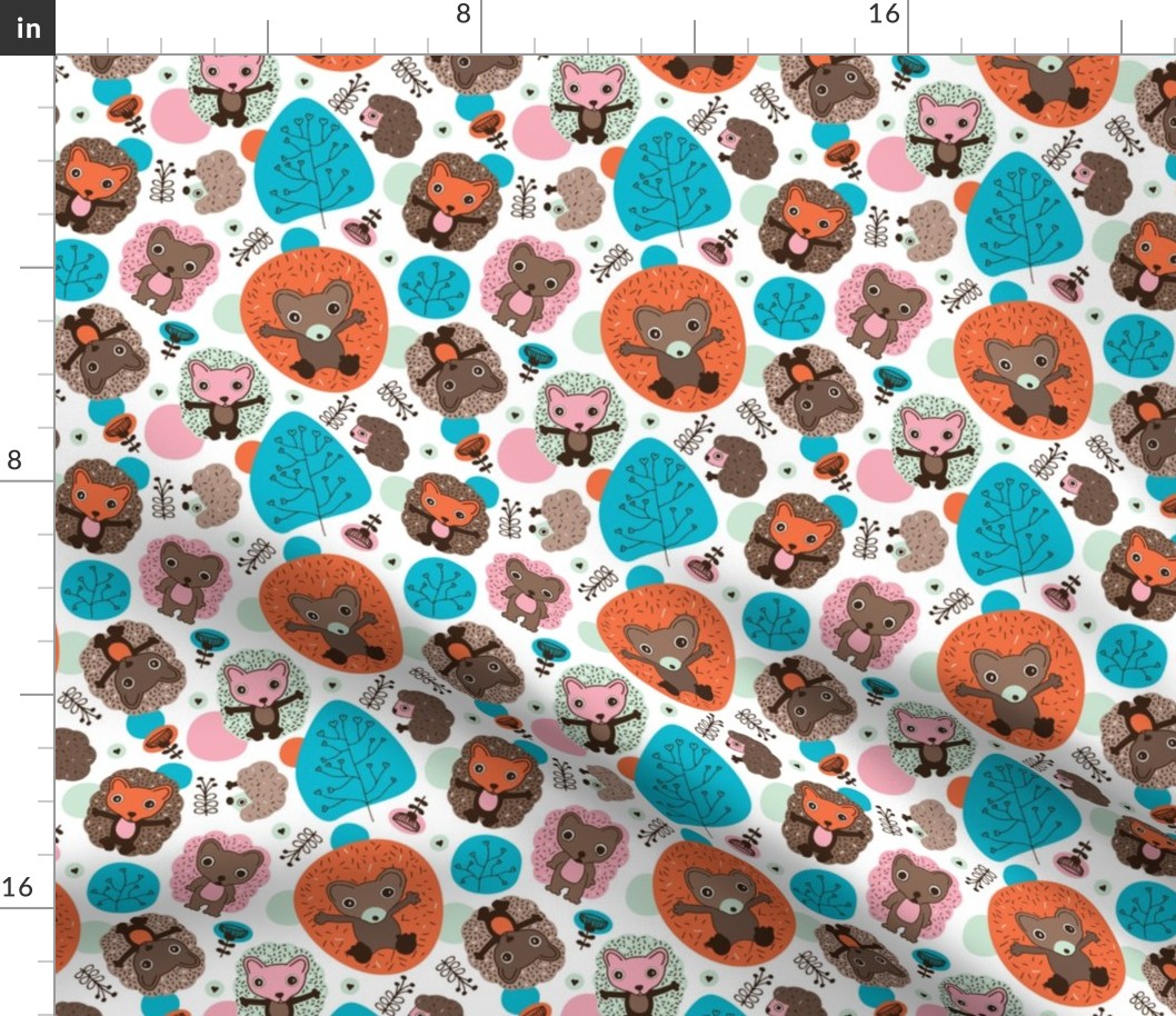 Cuteness nursery hedgehog illustration pattern