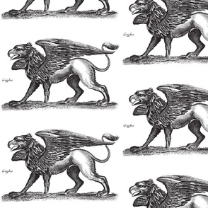 Griffin Engraving Black and White