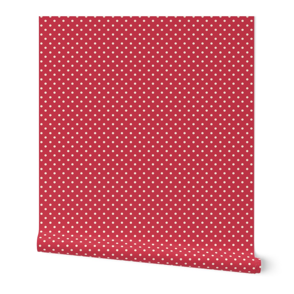 Spring_Cheater Quilt Red___White_Polka_Dots