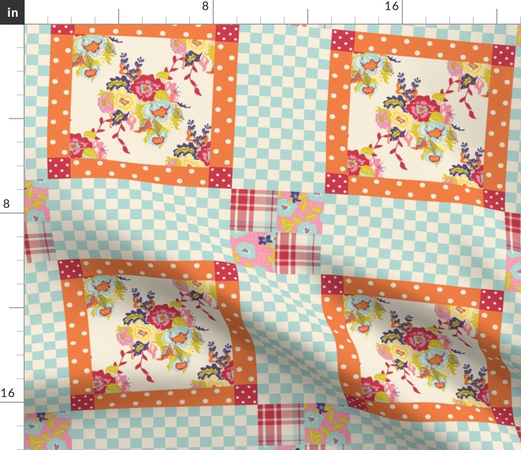 Spring Cheater Quilt Block 3