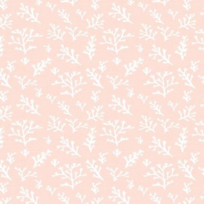 Coral Branches on Soft Peach