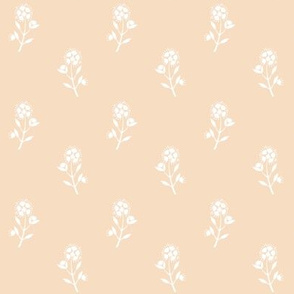 Regency Floral on Peach Cream