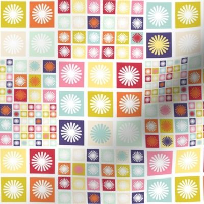 Spring Cheater Quilt  Floral Shasta Mix