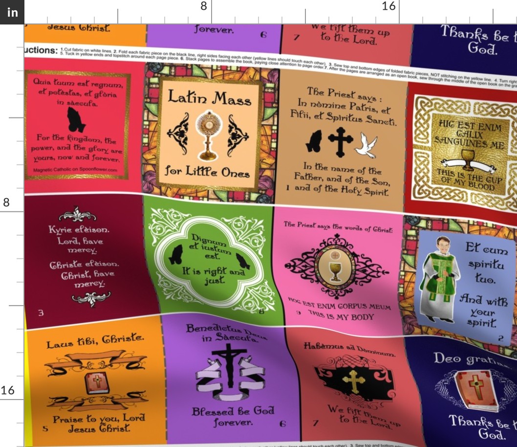 Latin Mass for Little Ones cloth book quiet book for Little Ones 21 x 18 inches