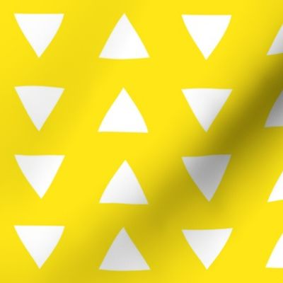 hand drawn triangles yellow