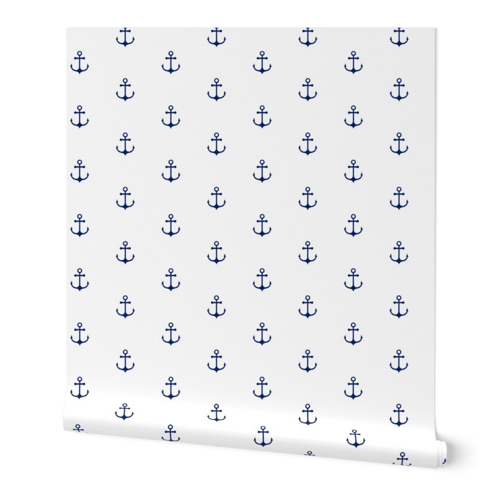 Anchor White - Cobalt Blue