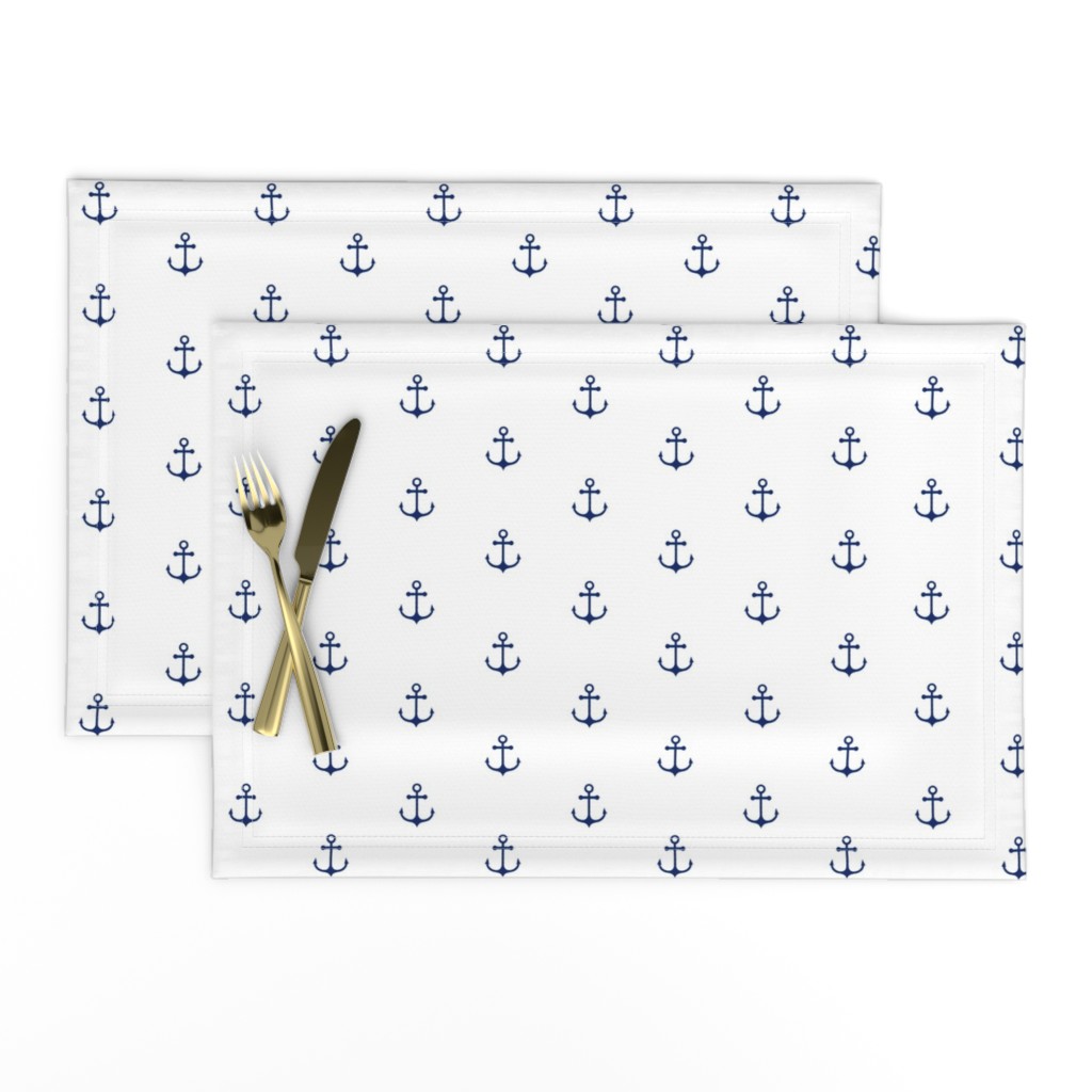 Anchor White - Cobalt Blue