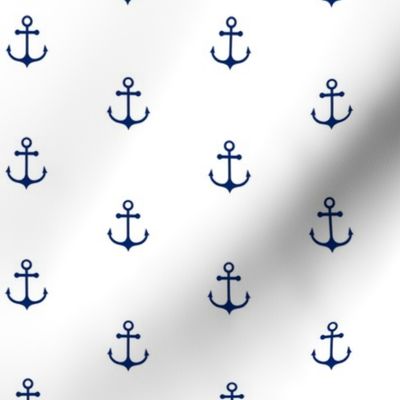 Anchor White - Cobalt Blue