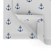 Anchor White - Cobalt Blue