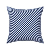 Diagonal Stripes - Cobalt Blue