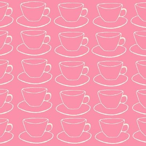 Pink Teacups and Saucers