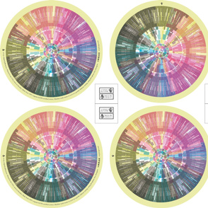 Wheel of color round pillow cases