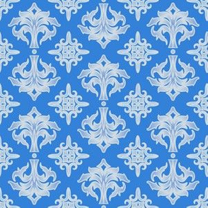 Blue and White Damask © Gingezel™