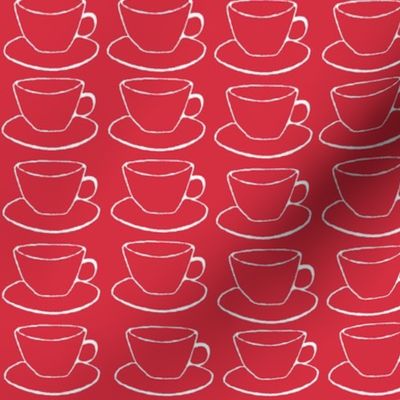 #SFDesignADay Open Source, Teacups and saucers, red and white