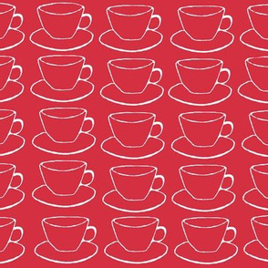 #SFDesignADay Open Source, Teacups and saucers, red and white