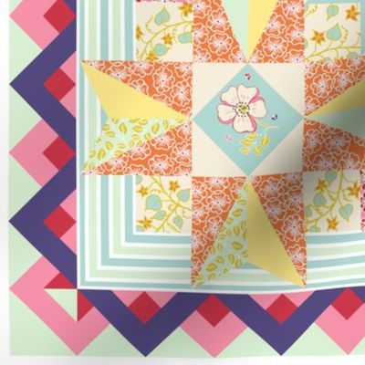 Charming Garden Quilt Block