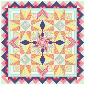 Charming Spring Garden Quilt Panel