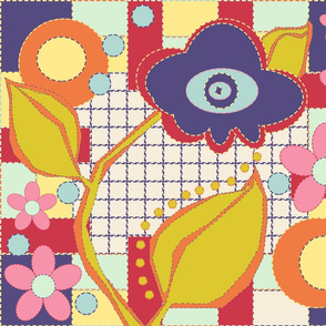Floral Cheater Quilt