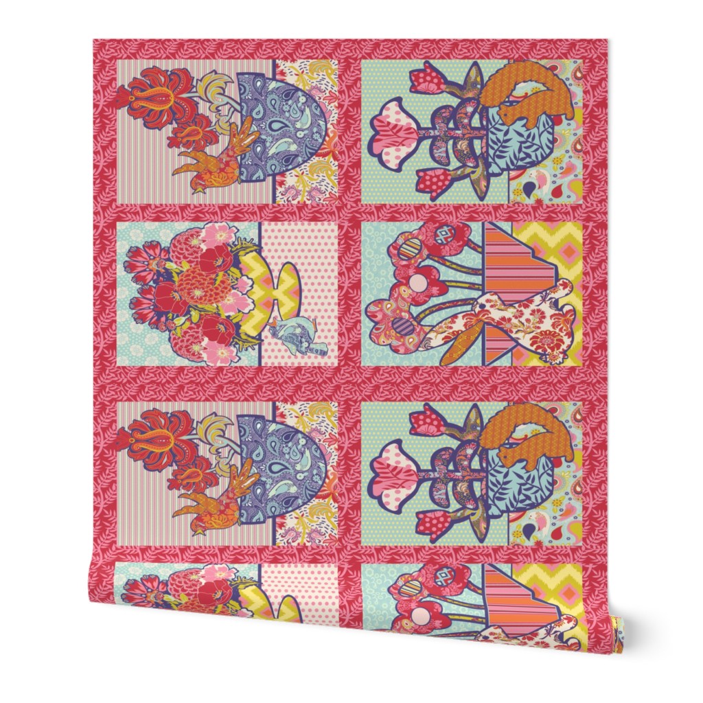 Spring Friends Tea Towels or Baby Quilt