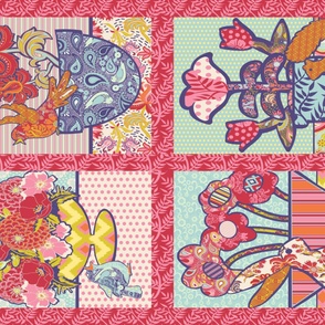 Spring Friends Tea Towels or Baby Quilt