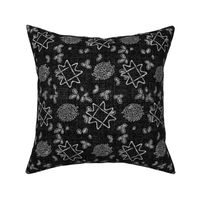 Atomika Floral - black & white