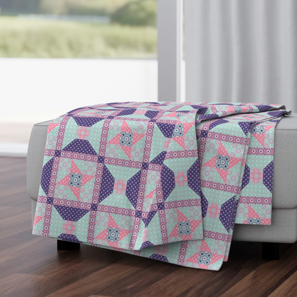 Winding Cotton - Spring Floral Pink Quilt