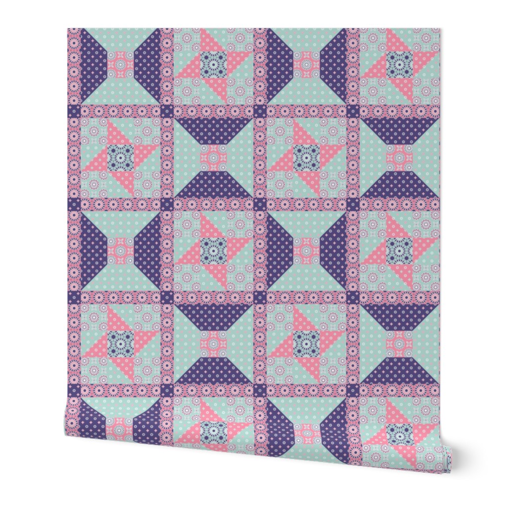 Winding Cotton - Spring Floral Pink Quilt