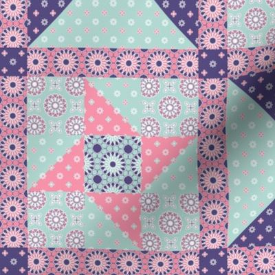 Winding Cotton - Spring Floral Pink Quilt