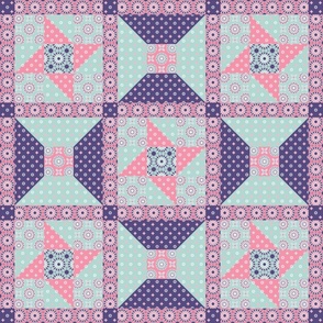 Winding Cotton - Spring Floral Pink Quilt