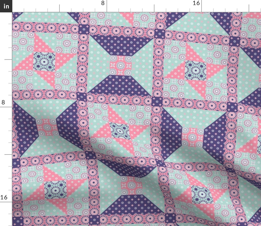 Winding Cotton - Spring Floral Pink Quilt