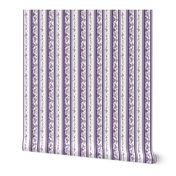 Purple Toile Stripe with greyhounds