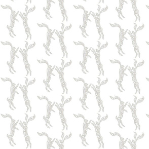 Boxing Hares - Gray