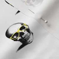 Hipster Skull Wayfarers, Yellow