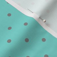 Little dots Gray on Aqua