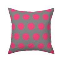 Polka Dot - Pink on Gray XL