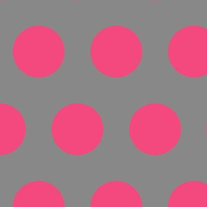 Polka Dot - Pink on Gray XL