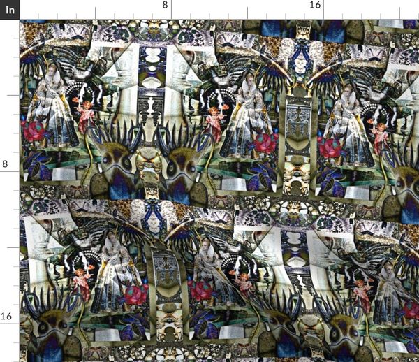 Mode Alice Im Wunderland Fantasie Mosaik Ornament Architektur Schloss Rosen Spiele Lewis Carroll Inneneinrichtung Spoonflower