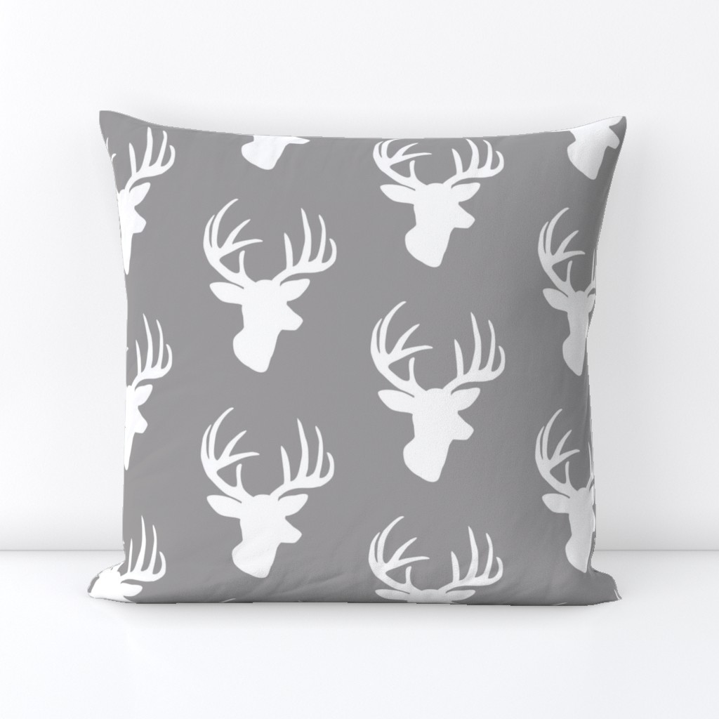 White deer on grey