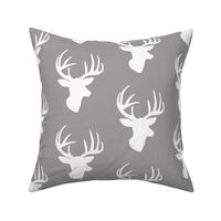 White deer on grey