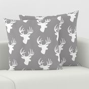 White deer on grey