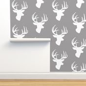 White deer on grey