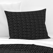 Black and White Hexagon, Honeycomb, Beehive