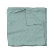 Seaweed damask - teal on grey