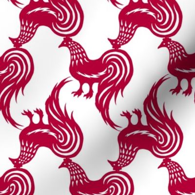 Paper Cut Longtail Rooster