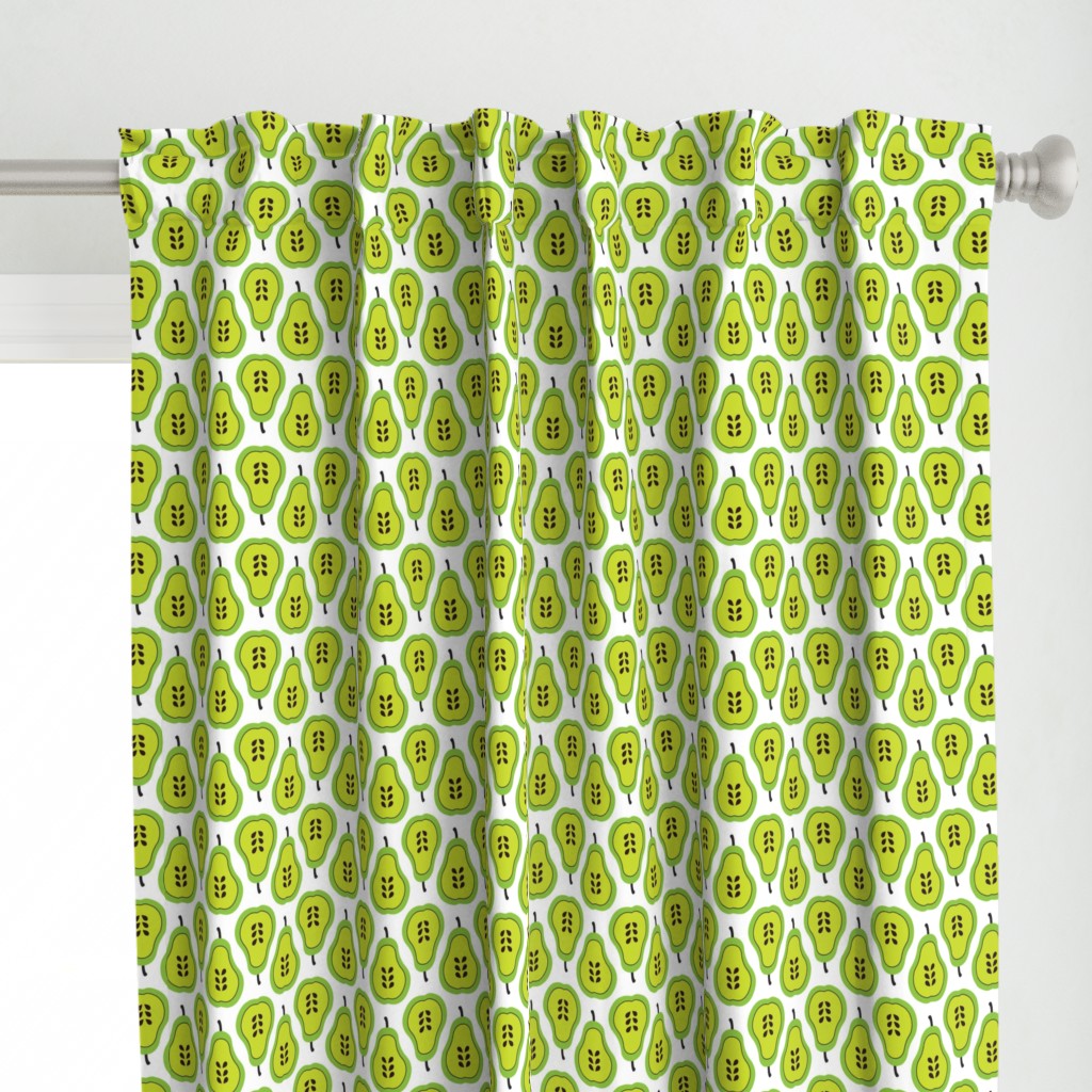 Fantastic freshtastic green retro pear pattern