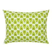 Fantastic freshtastic green retro pear pattern