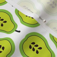 Fantastic freshtastic green retro pear pattern