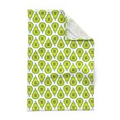 Fantastic freshtastic green retro pear pattern