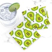 Fantastic freshtastic green retro pear pattern