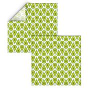 Fantastic freshtastic green retro pear pattern